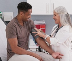 Man at the doctor’s office 