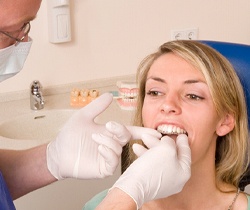 Woman receiving Invisalign