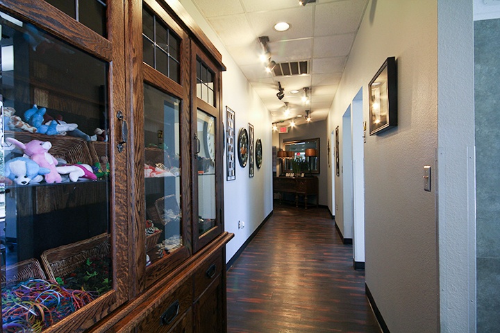 Hall leading to treatment rooms