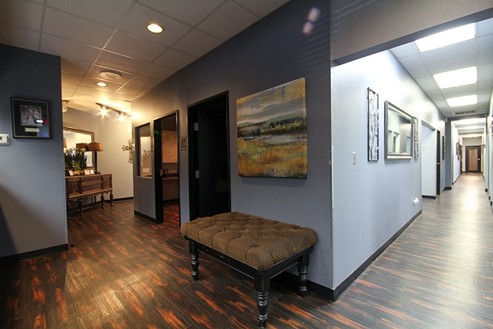 Hallway and seating area