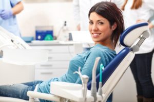 Patient smiling in dental chair